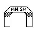 Inflatable finish arch outline icon