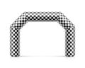 Inflatable finish line arch illustration. Inflatable archway template with checkered flag Royalty Free Stock Photo