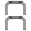 Inflatable finish and start line vector illustration isolated on white background