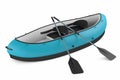 Inflatable kayak canoe isolated