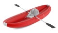 Inflatable kayak canoe isolated