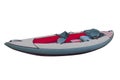 Inflatable kayak isolated on white background Royalty Free Stock Photo
