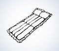 Inflatable mattress. Vector drawing Royalty Free Stock Photo