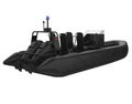 Inflatable Motor Boat Isolated