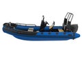 Inflatable Motor Boat Isolated
