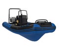 Inflatable Motor Boat Isolated