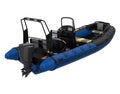 Inflatable Motor Boat Isolated