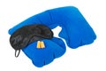Inflatable Neck Pillow, Sleeping mask and earplugs
