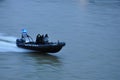 Police boat on the Seine in Paris, France Royalty Free Stock Photo