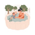 Inflatable pool isolated cartoon vector illustration.