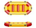 Inflatable rafting boat vector illustration