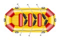 Inflatable rafting boat vector illustration