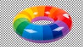 Inflatable Rainbow Tube Float Royalty Free Stock Photo