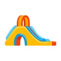 Inflatable slide vector icon.Cartoon vector icon isolated on white background inflatable slide.