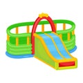 Inflatable slides icon, kid activity for jumping Royalty Free Stock Photo