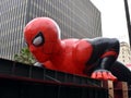 Inflatable Spiderman on display at Hollywood Boulevard in Los Angeles for the