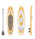 inflatable sup board for outdoor activities and water sports vector illustration Royalty Free Stock Photo