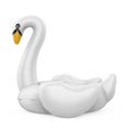 Inflatable Swan Pool Float Isolated