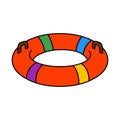 Inflatable swimming ring clipart vector