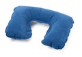 blue inflatable travel cervical pillow