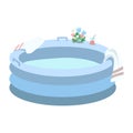 Inflatable tub semi flat color vector object