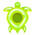 Inflatable turtle icon cartoon vector. Float pool