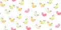 Inflatable unicorns seamless pattern on white