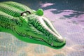 Inflatable water crododile for swimming Royalty Free Stock Photo