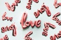 Inflatable word love pattern