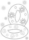 Inflatables coloring page Royalty Free Stock Photo