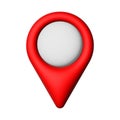 Inflate Location Pin, GPS, 3D Map Marker Icon, illustration, Vector stock Royalty Free Stock Photo