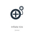 Inflate tire icon vector. Trendy flat inflate tire icon from general collection isolated on white background. Vector illustration