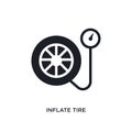 inflate tire isolated icon. simple element illustration from general-1 concept icons. inflate tire editable logo sign symbol