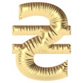 inflated golden shiny HRYWNJA ukrainian currency symbol