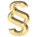 inflated golden shiny paragraph symbol
