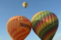 Inflated Hot Air Balloons Aloft in Egypt Royalty Free Stock Photo