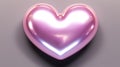 Inflated pink glossy heart shape balloon background. Valentine's, Mother's Day concept. Look like 3d. Cute Royalty Free Stock Photo