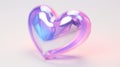 Inflated pink glossy heart shape balloon background. Valentine's, Mother's Day concept. Look like 3d. Cute Royalty Free Stock Photo
