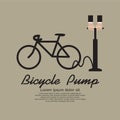 Inflating Bicycle's Tyre. Royalty Free Stock Photo