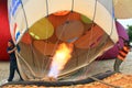 Inflating Hot Air Balloon