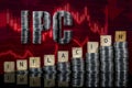 Inflation Concept Coin Piles IPC text