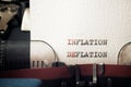 Inflation deflation concept Royalty Free Stock Photo