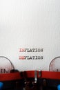 Inflation deflation concept Royalty Free Stock Photo