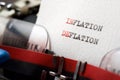 Inflation deflation concept Royalty Free Stock Photo