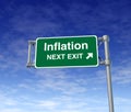 Inflation economy prices rise busiiness symbol