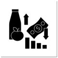 Inflation glyph icon