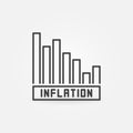 Inflation Graph vector concept linear minimal icon or sign