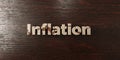 Inflation - grungy wooden headline on Maple - 3D rendered royalty free stock image