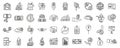 Inflation icons set outline vector. Cost increase money