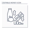 Inflation line icon
